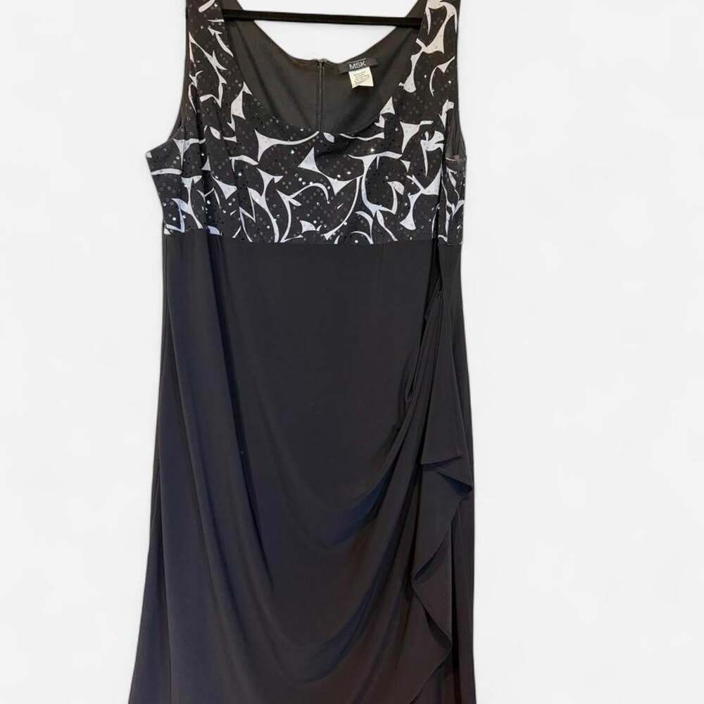 MSK Women's Black and Grey Dress